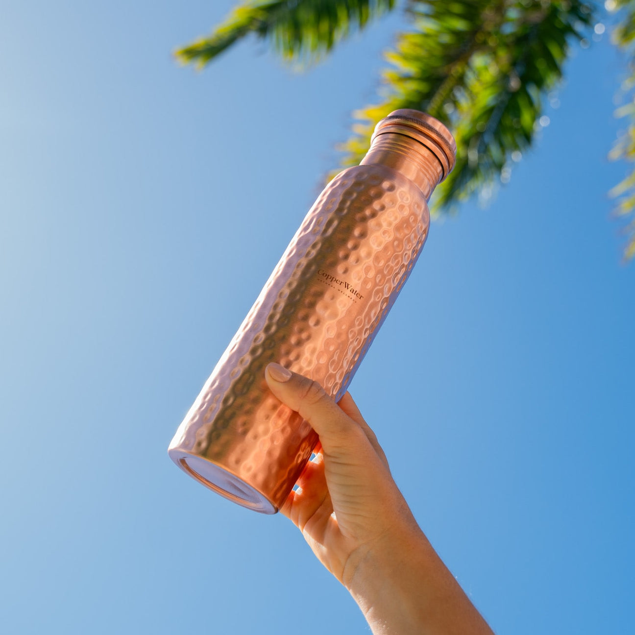 Certified Ayurveda® Pure Copper Water Bottles - V2 Hand-Hammered Edition
