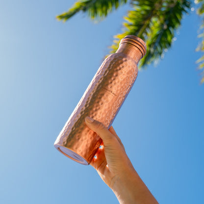Certified Ayurveda® Pure Copper Water Bottles - V2 Hand-Hammered Edition