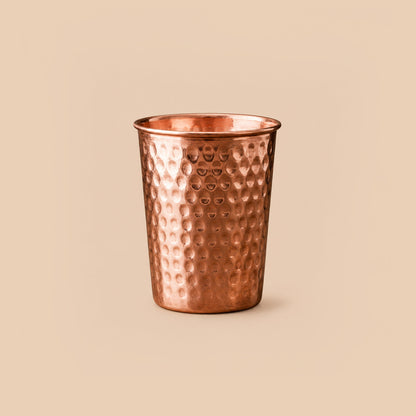 Artisan Hammered Copper Glass